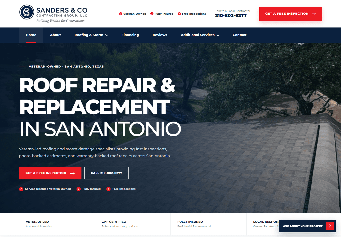 Sanders & Co. Contracting Group website